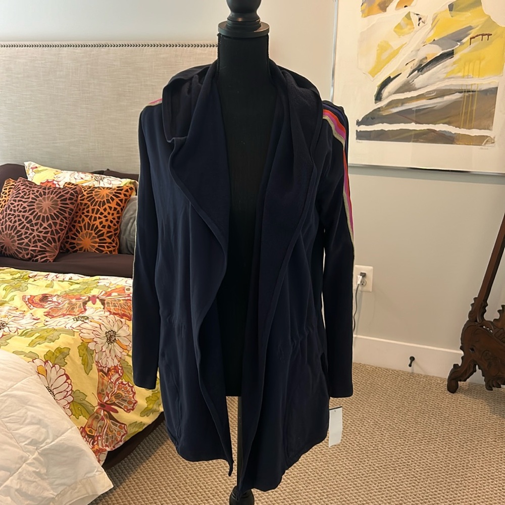 Brand new Hard Tail Hoodie with retro stripes on arms.